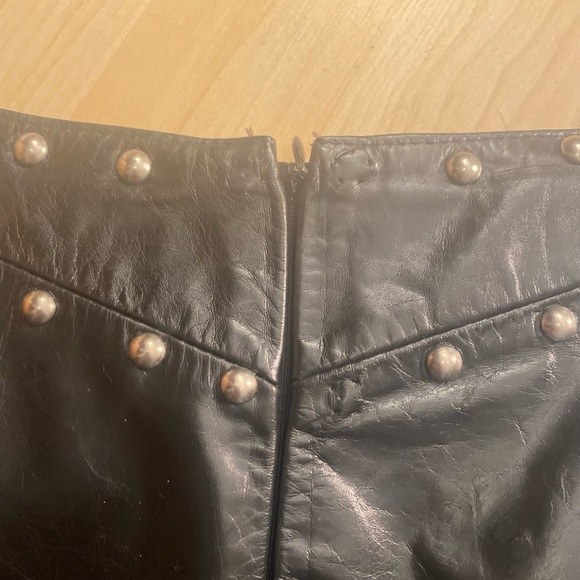Leather studded maxi skirt - Picture 4 of 16